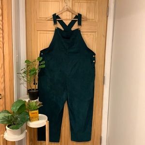 Oversized corduroy overalls